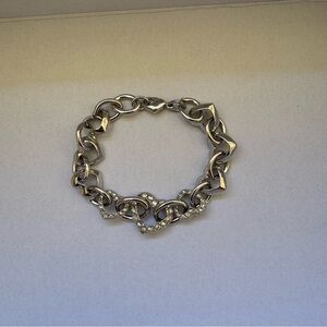 Swarovski Heart Silver Bracelet Embedded Stones Valentine’s Day Collection